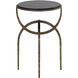 Alicent 24 X 16 inch Black Marble End Table